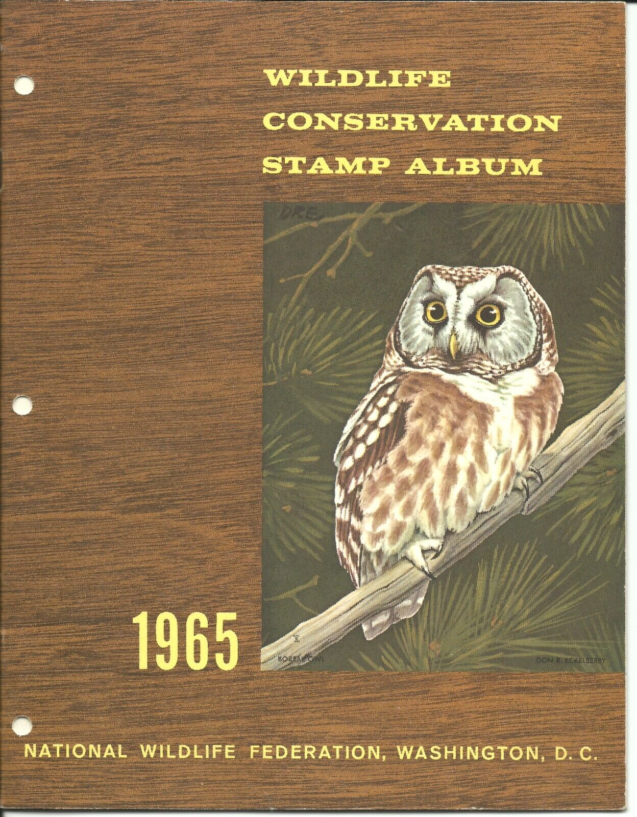 REDUCED!  Wildlife Conservation Stamp Album  1965 with stamps