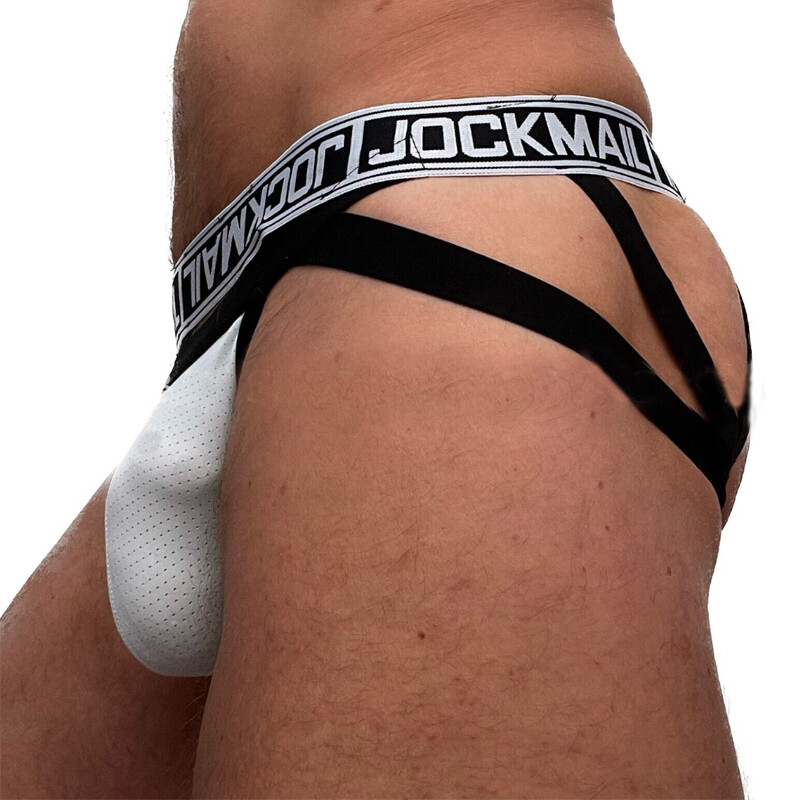 JOCKMAIL Men's Thong Jockstrap Underwear Sexy Male G-string Mesh Pouch Tangas