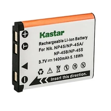 1x Kastar Battery for Fujifilm NP-45 J10 J12 J15 J20 J25 J26 J27 J28 J29 J30 J32