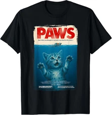 Retro Vintage Kitten Cat Paws Tee Funny PAWS Cat T Shirt Funny Gift Idea for Men