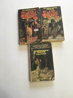 August Derleth Books Solar Pons Books #2, 5, 11 Paperback Books