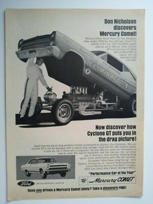 1966 Mercury Comet Eliminator I Drag Car Article - Must See !! - Don Nicholson