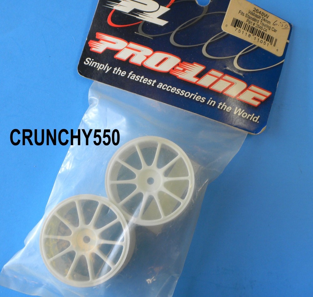 Vintage Proline Touring Car Wheels 24 mm (2) Wabash 2648W 2648-04 RC
