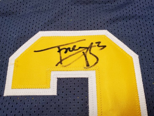 MICHIGAN WOLVERINES TREY BURKE AUTOGRAPHED BLUE JERSEY PSA/DNA STOCK #197116 - Picture 3 of 6