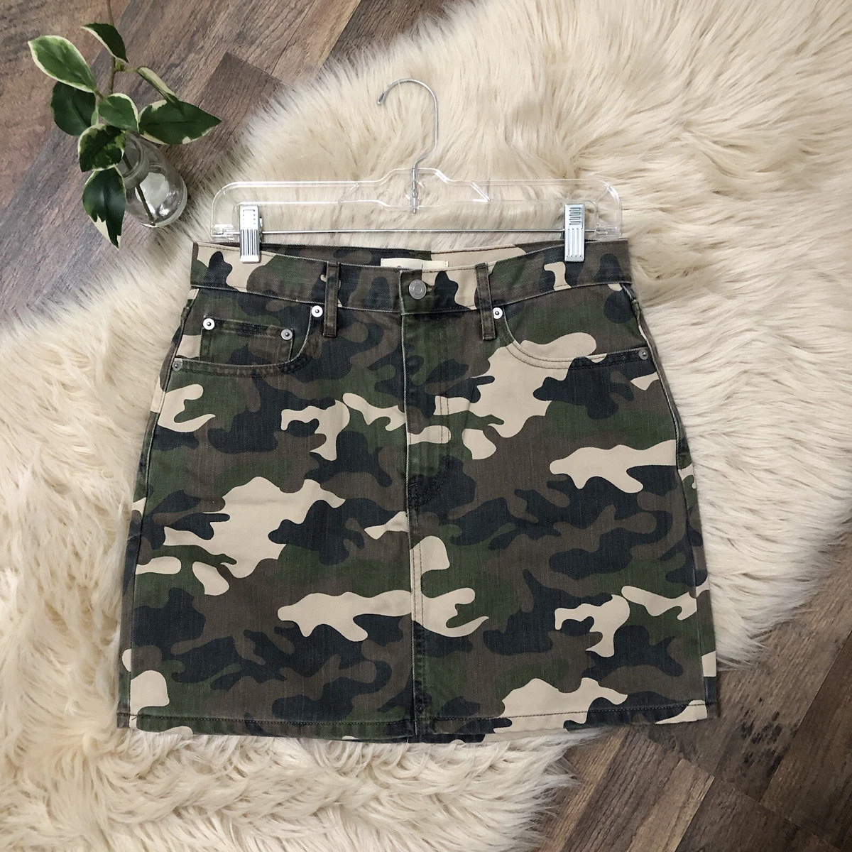 Gap Size 28 Camo Denim Mini Skirt NWOT eBay