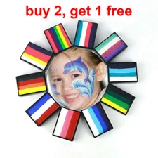 Water Activated Face Body Paint Painting Split Cake Palette Easy USE Washable