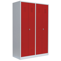2Er Spind Montiert FüR Schwarz-Weiss-Trennung Spint Stahl-Kleiderschrank 510444