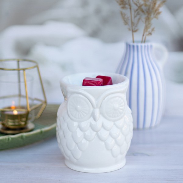 Candle Brothers Teelicht Duftlampe Keramik Eule Aromatherapie Geschenkidee Owl-image