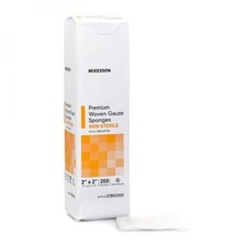 McKesson Gauze Sponges 12-Ply 2 Inches x 2 Inches Square Non-Sterile 200 Count