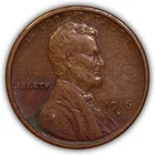 1916-S Lincoln Wheat Cent Extremely Fine XF Coin, Corrosion #24128