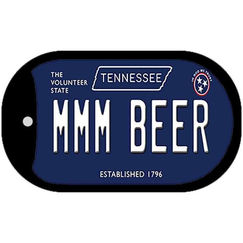 Collar con etiqueta de perro de metal novedad azul cerveza Tennessee Mmm - Imagen 1 de 5