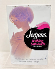 Vintage Jergens Bubbling Bath Beads Lotion Mild Sealed Box Woman Naked