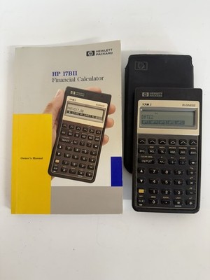 Hewlitt Packard HP 17 BII Financial Calculator w/ Manual, Slip Case, Fresh Batt