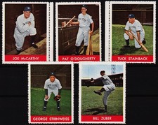 5 vintage USA Plakat Znaczki Nowy Jork Yankees Baseball Player, Bowman /0422