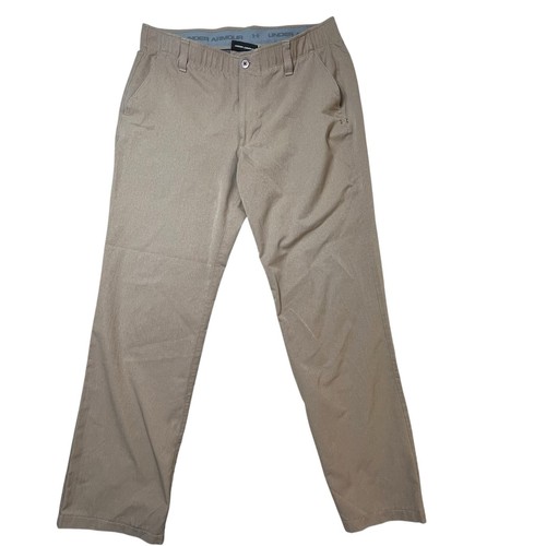 Under Armour lose Herren UA Match Play Golf braun hellbraun Hose Größe 36x30 gerade - Bild 4 von 9
