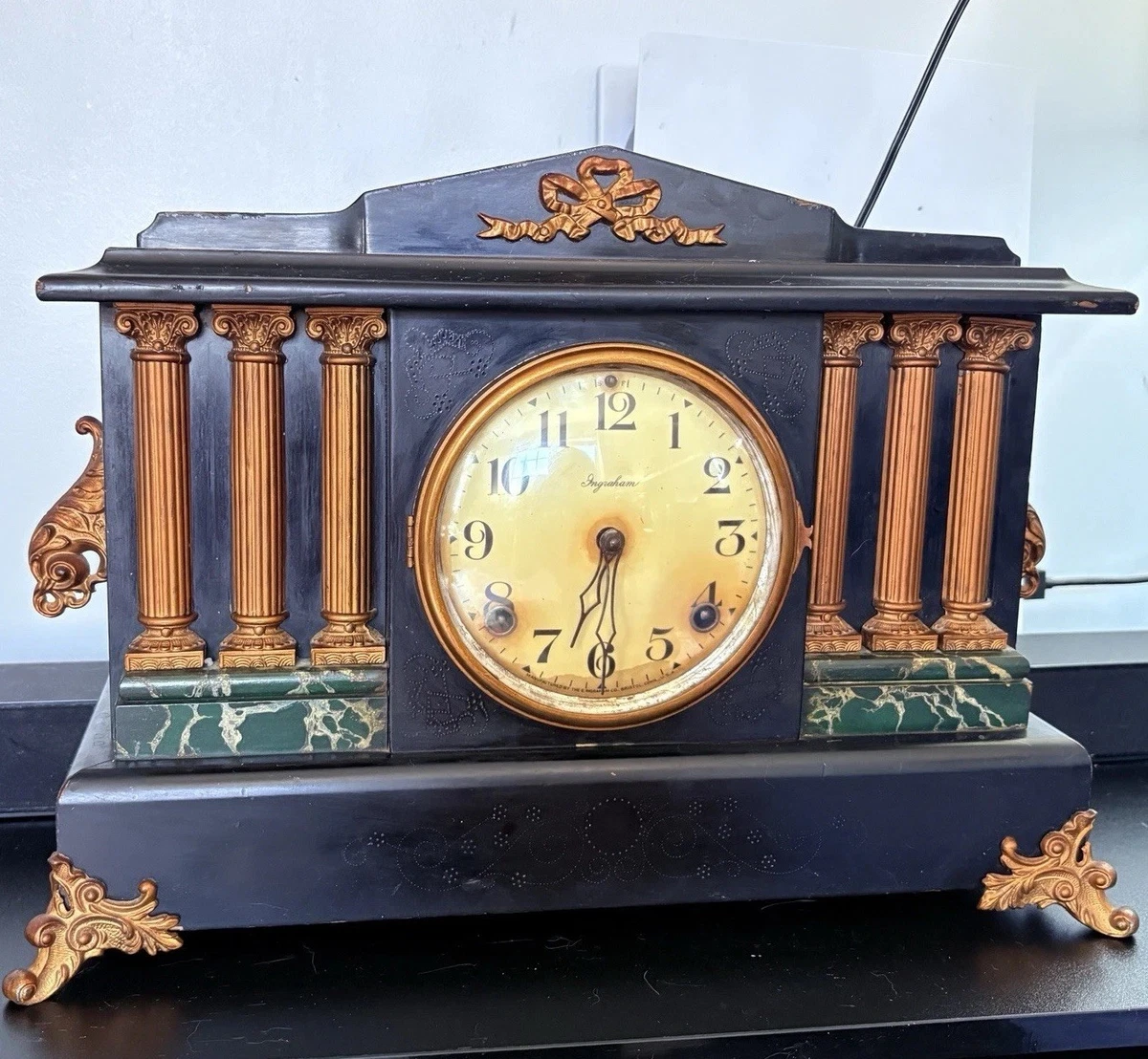 INGRAHAM アンティーククロック　稼働品 難あり Ingraham Clock for sale | eBay