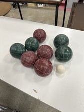 Vintage BOCCE Ball SET Bowling Game by Sportcraft 8 Balls