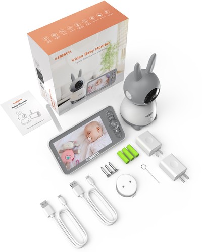 3MP HD Babyphone mit Kamera Wlan 3000mAh Akku Automatische Verfolgung 5 Zoll - Bild 12 von 12