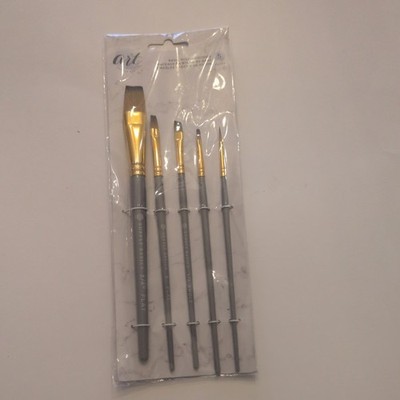 American Crafts Art Supply Basics Brush Set-5/Pkg