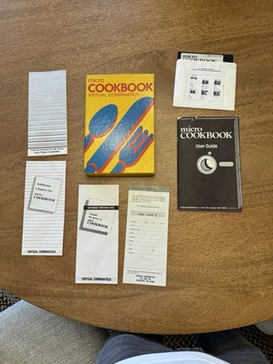 Micro Cookbook 5.25'' Floppy Software IBM PC with Manual