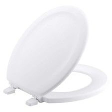 Stonewood Round Toilet Seat In White-K-4648-0