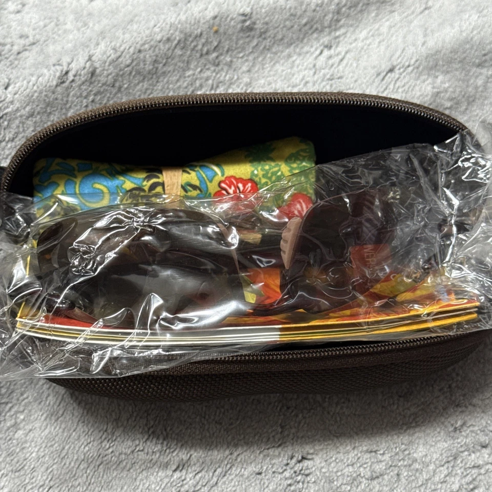 Gafas de sol deportivas ligeras Maui Jim Kanaha 409-02 MJ marrón polarizadas con estuche Foto 3 de 4