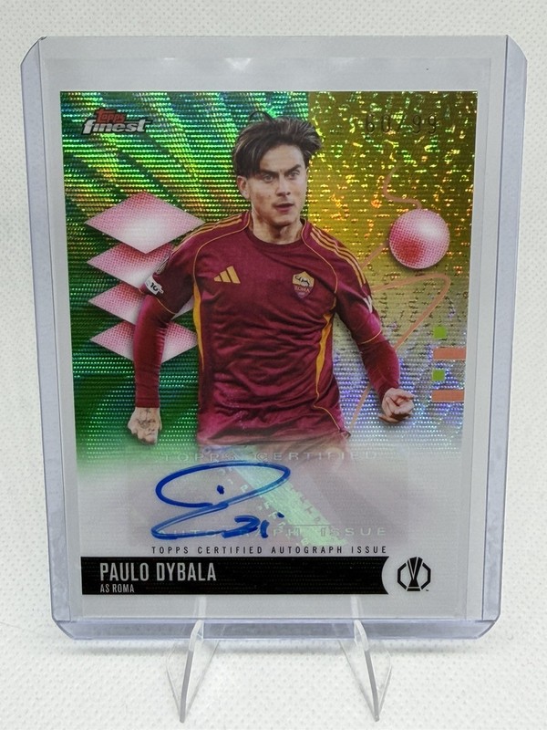 Topps 2024-25 Finest UEFA Club Competitions Paulo Dybala Auto /99 #BA-PD Roma