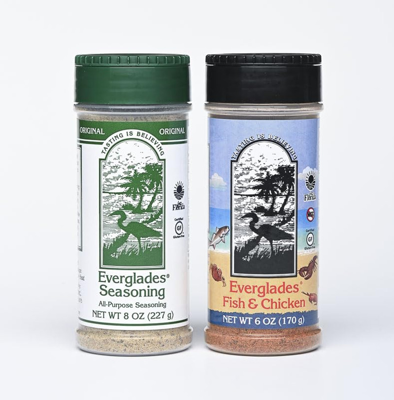 Combo Sazonador y BBQ Rub 14oz x2 para Pescado Pollo y Todo Uso Condimento