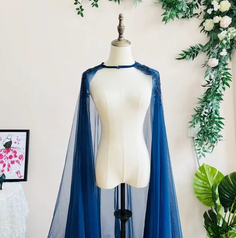 Apliques de encaje Capa de boda Noche Fiesta Capa Chaqueta Accesorios nupciales Foto 2 de 4