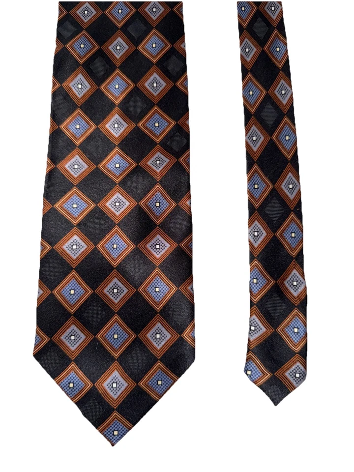 Corbata de diamante geométrica multicolor Kilburne And Finch Done negro bronce Foto 2 de 4