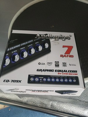 Audiopipe EQ-709X 7 Band Graphic Equalizer with 9 Volt Line Driver 12dB Boost