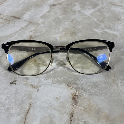 Ray-Ban RB6346 2861 Black/Silver Polished Split Eyeglasses 52-19-145 FRAMES ONLY - Picture 11 of 11