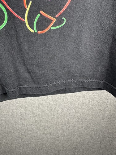 Vintage Mickey Mouse Kids Shirt Florida Velva Sheen Black Neon Small 6-8 USA - Picture 7 of 10