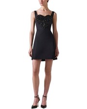 Carolina Herrera Silk Sweetheart Neck Dress Women's