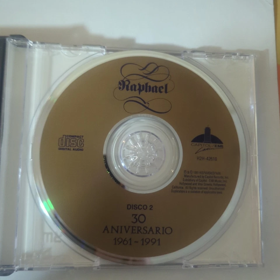 Rafael 30 Aniversario (1961-1991) набор из 2 компакт-дисков сборник Mejores Canciones Exitos - Изображение 2 из 4