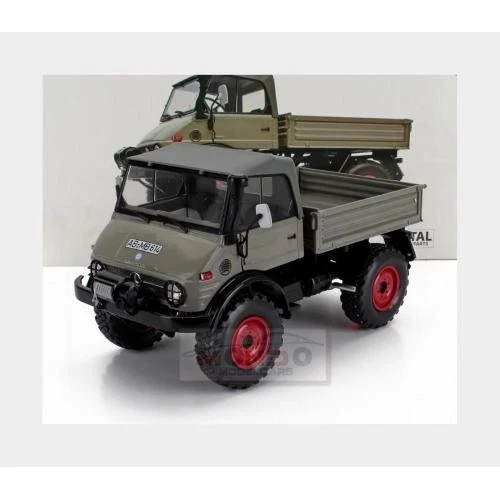 1:18 SCHUCO Mercedes Benz Unimog U406 Truck 1966 Light Brown 450061400 - Immagine 2 di 2
