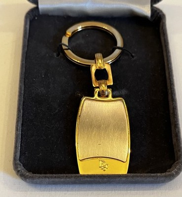 Christian Dior Gold Tone Key Chain In Original Box New vintage