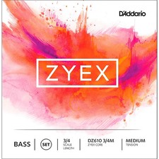 D'Addario DZ610 Zyex 3/4 Bass String Set Medium