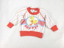 Vintage Big Bird Sweatshirt 9mos 1970s Sesame Street Kids Soft Knit Graphic Rare