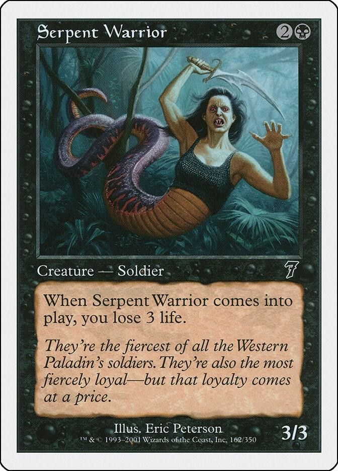 Serpent Warrior 162 Common 7th Edition Magic: The Gathering Lightly Played