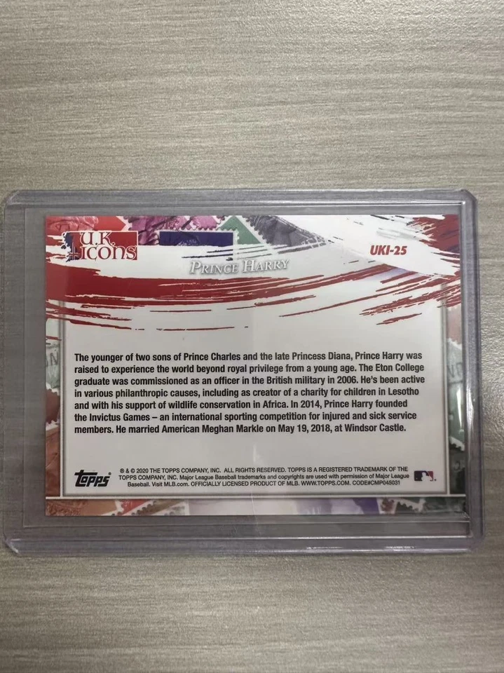 2020 TOPPS PRINCE HARRY UK ICONS #UKI-25 - Image 2 of 2