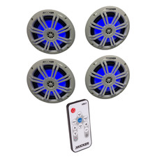 Kicker Marine Audio System 4x 6.5 RGB Speakers LED And Remote Controller