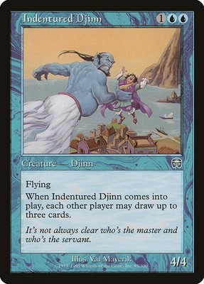 Indentured Djinn NonFoil Mercadian Masques 85 NM MTG