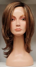 Jodie 6540 Rene of Paris synthetic wig color Chocolate Pretzel NWT display