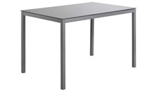 4 Seater Dining Table Glass Top Only Grey Legs Argos Lido - New Boxed *No Chairs