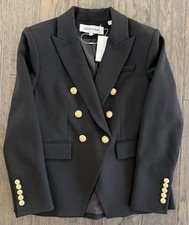Veronica Beard Miller Dickey Blazer Black and Gold Size 10