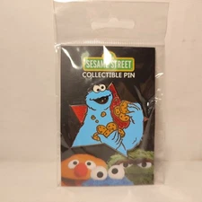 Sesame Street Cookie Monster Enamel Pin Official Cartoon Collectible Badge
