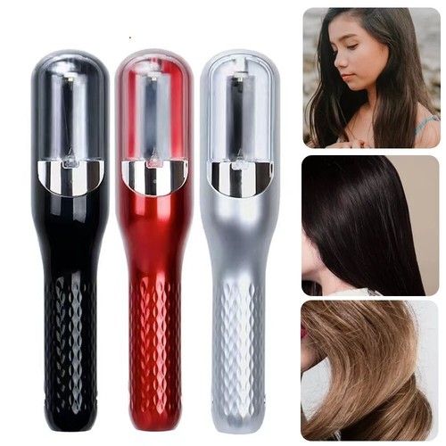 Recortadora inalámbrica de puntas abiertas para el cabello (Rojo, Negro y Plata)
