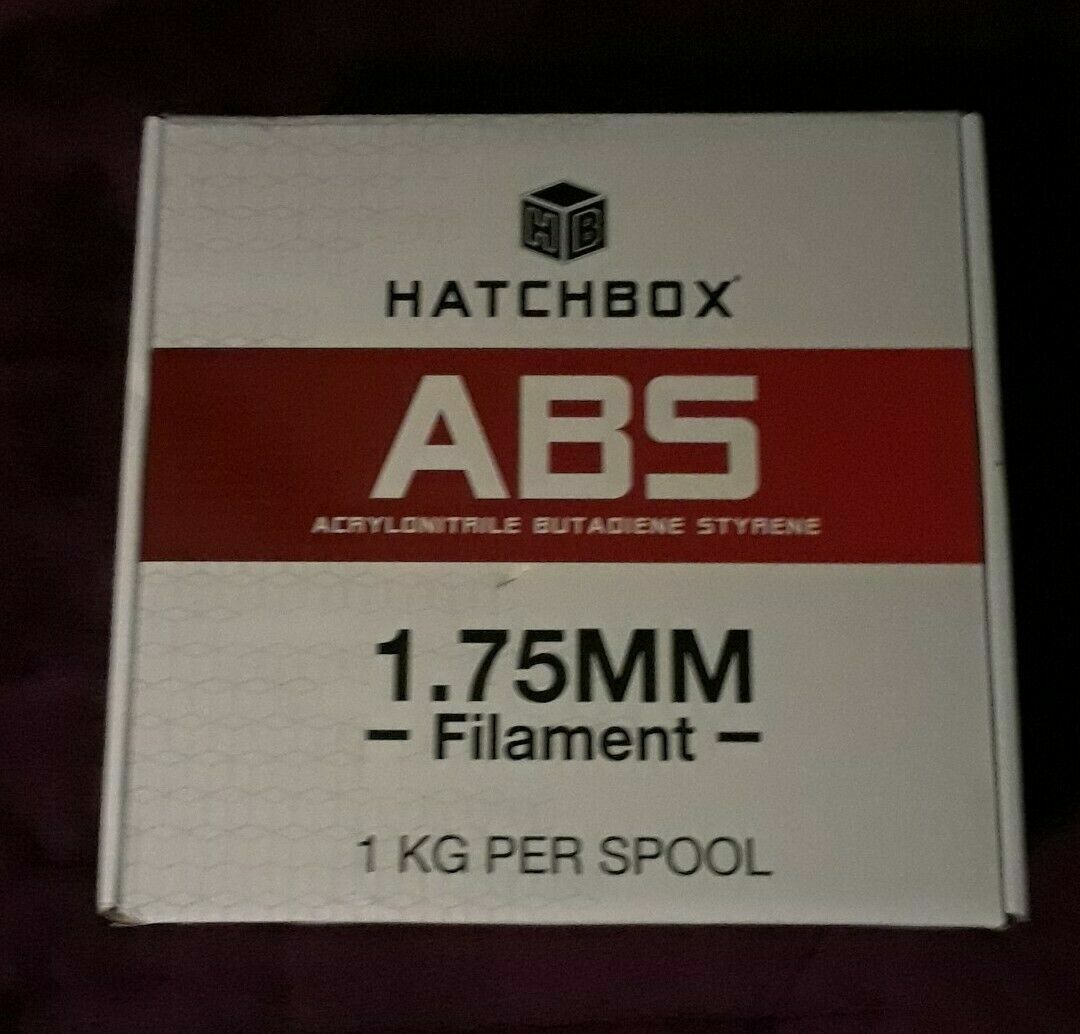 HATCHBOX ABS 1.75 MM 3D Printer Filament, RED. 1kg Spool.  Package Sealed