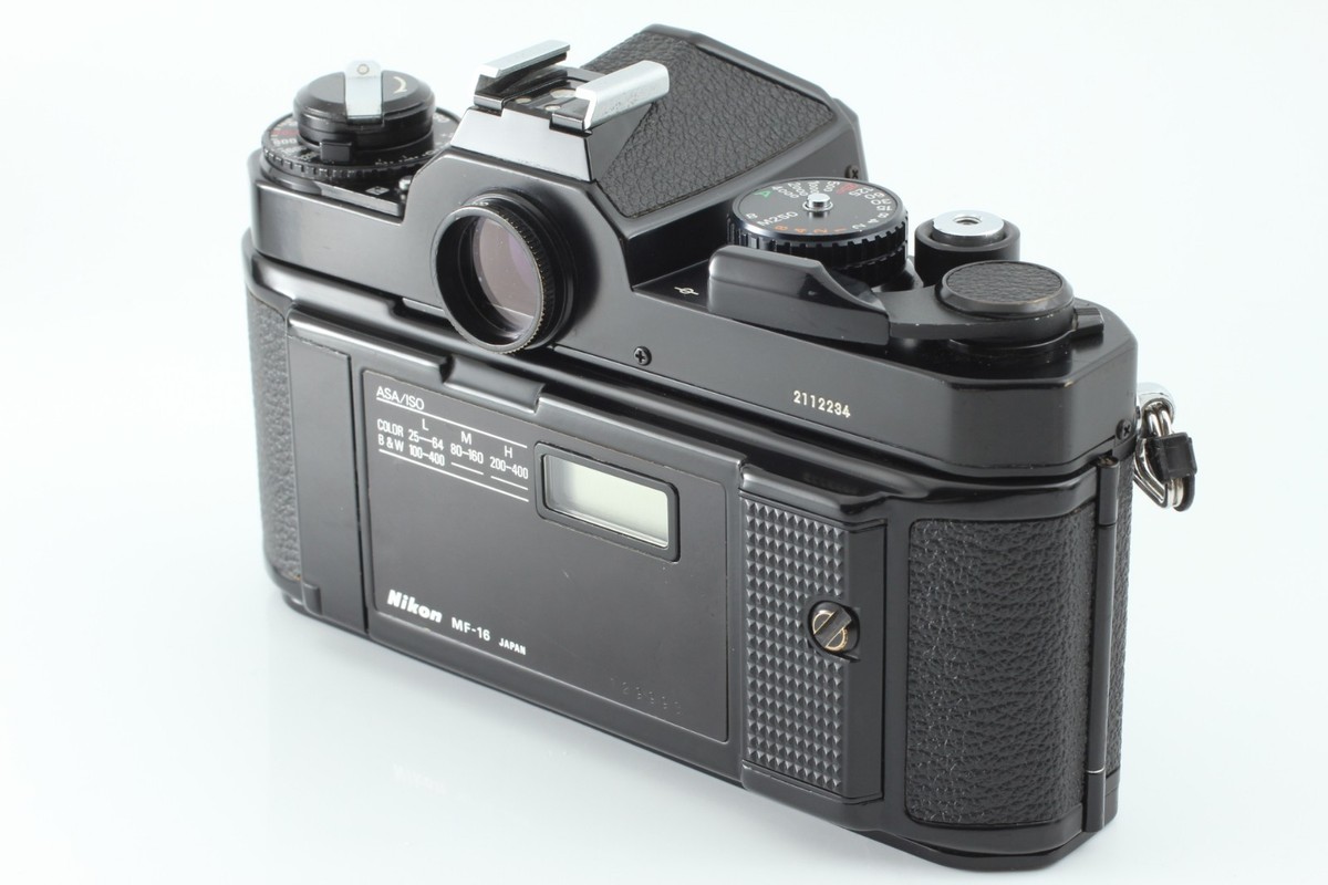 Mint Titanium Shutter】 NIKON FE2 Black Film Camera MF-16